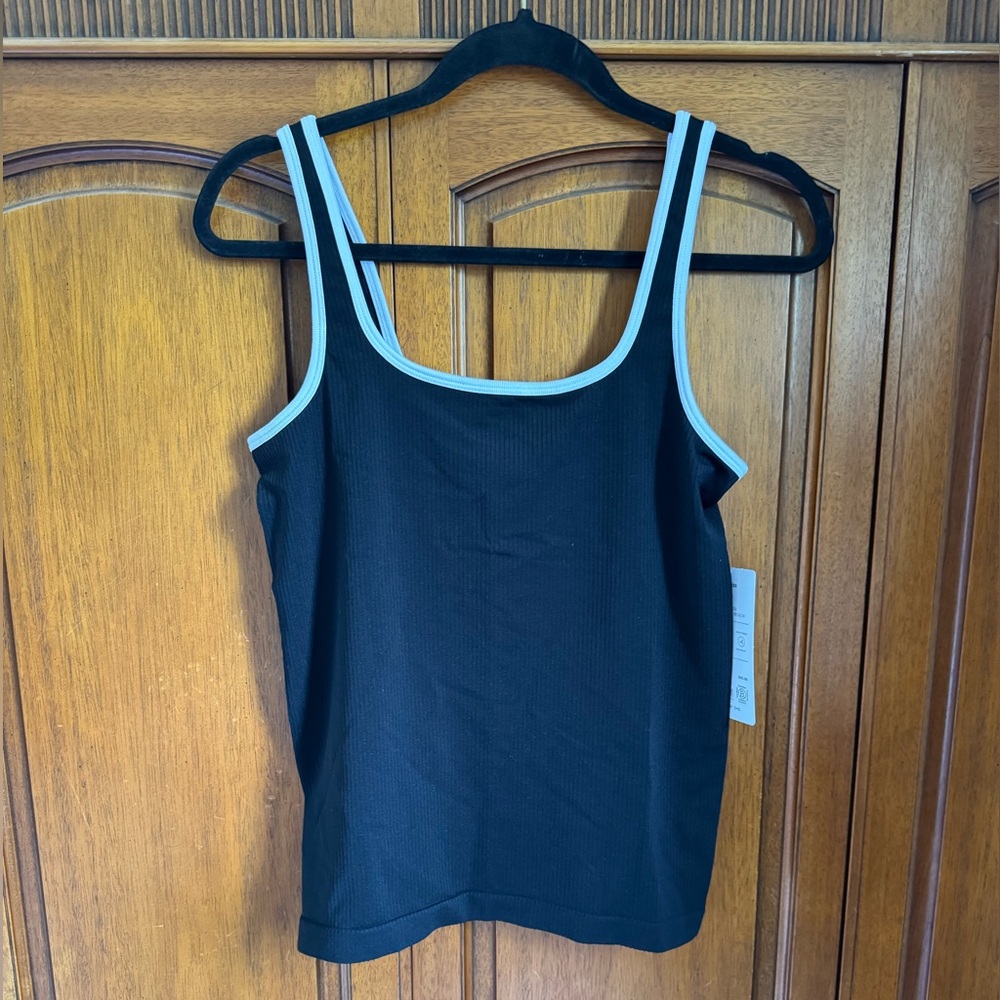 Athleta Black Renew Seamless Square Neck Tank